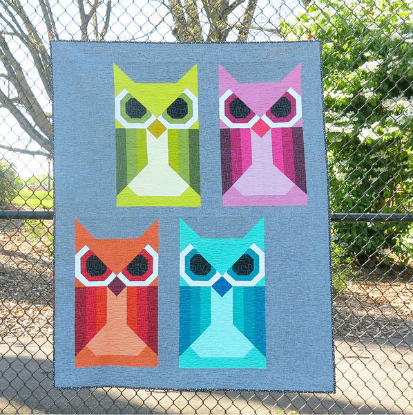 ALLIE OWL pdf quilt and pillow pattern
