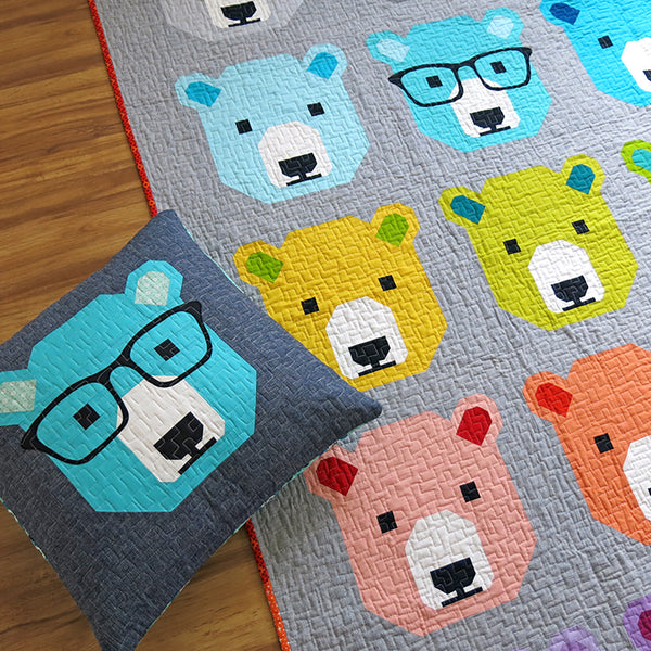 BJORN BEAR pdf quilt and pillow pattern
