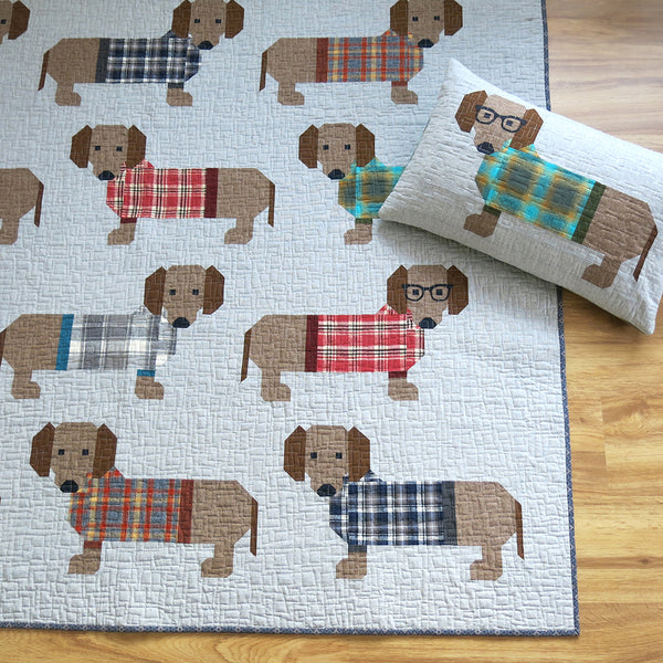 DOGS IN SWEATERS pdf quilt and pillow pattern