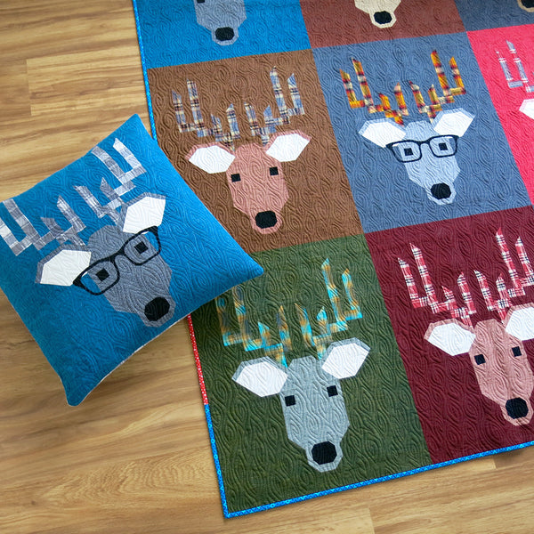 DWIGHT THE DEER pdf quilt and pillow pattern