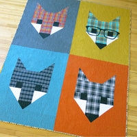 FANCY FOX II pdf quilt and pillow pattern