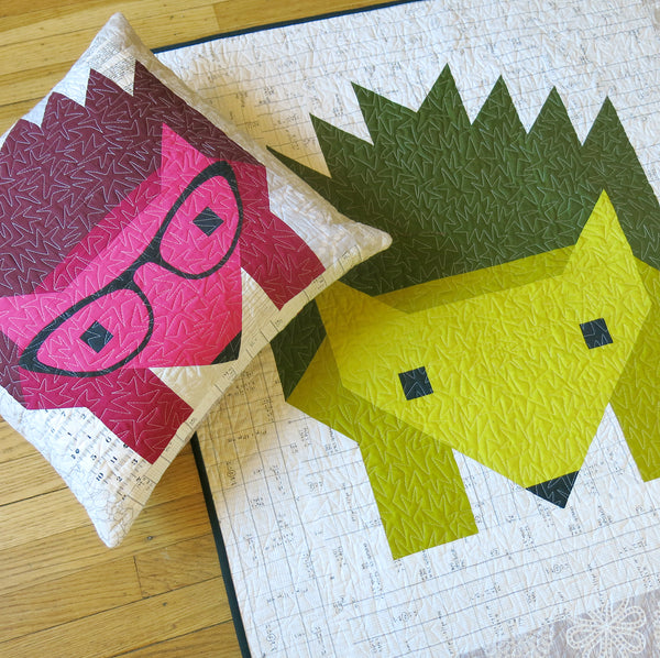 HAZEL HEDGEHOG II pdf quilt and pillow pattern