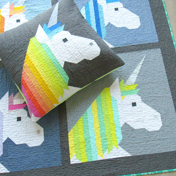 LISA THE UNICORN pdf quilt and pillow pattern