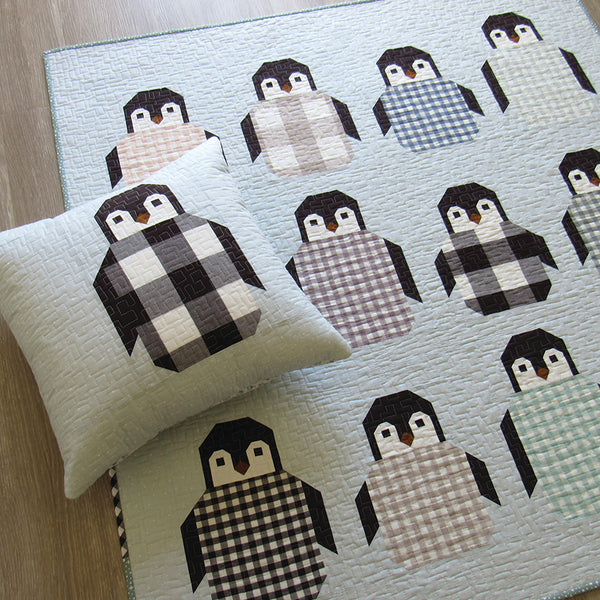 PENGUIN PARTY pdf quilt and pillow pattern