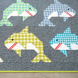 SOCIAL SHARKS pdf quilt and pillow pattern