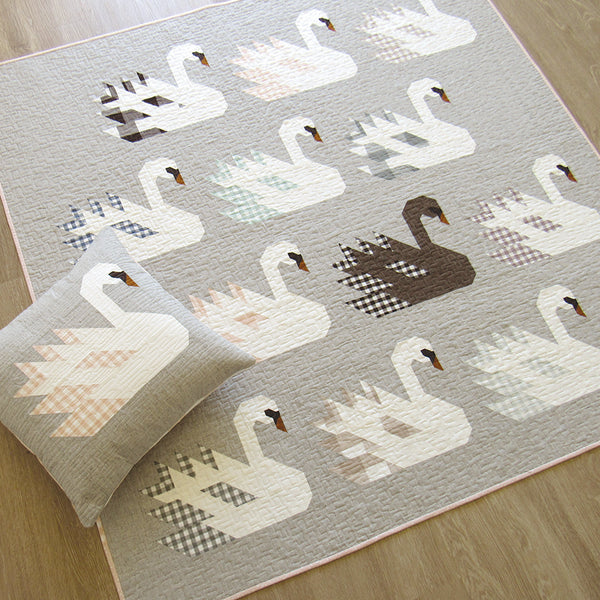 SWAN ISLAND pdf quilt and pillow pattern